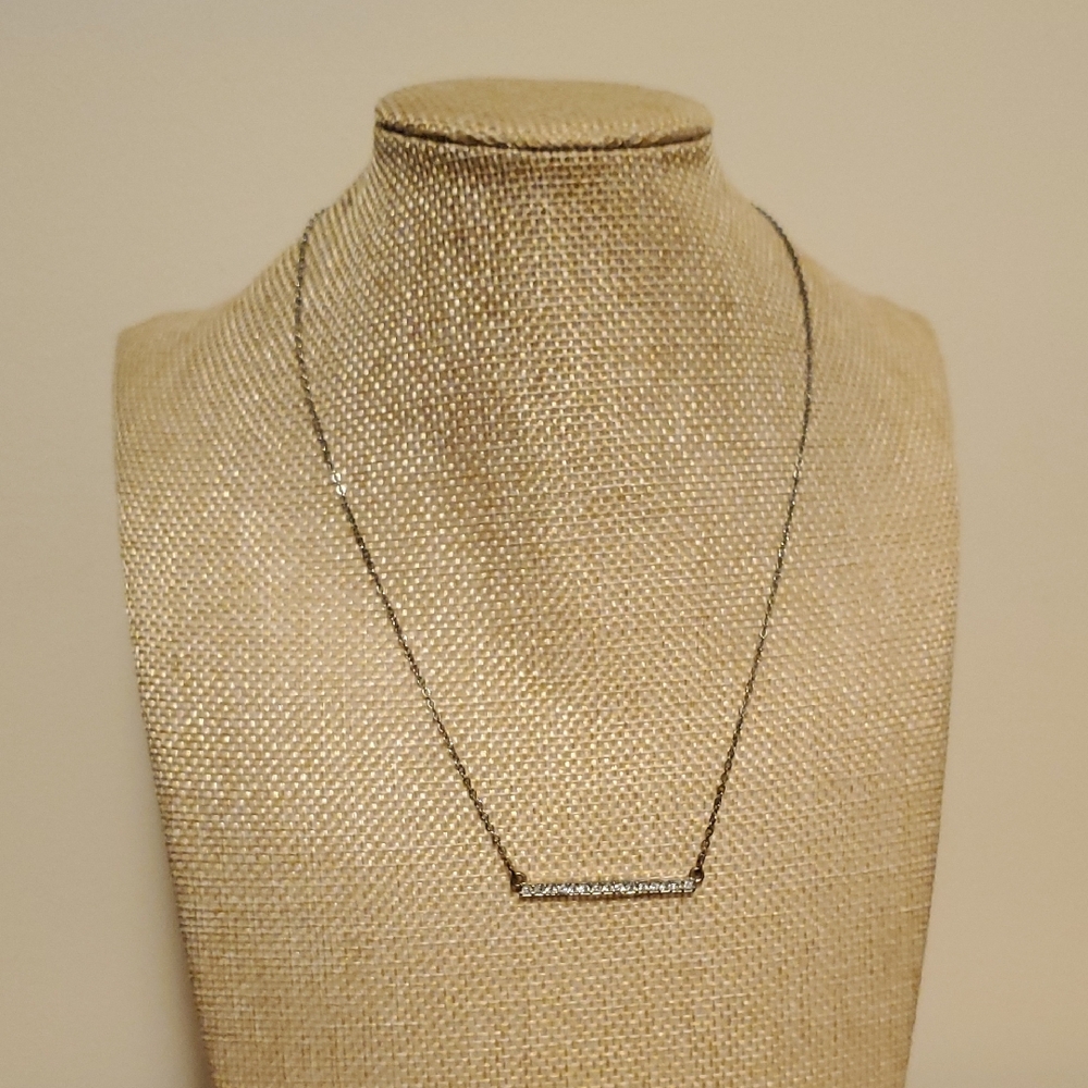 Rhinestone Bar Necklace